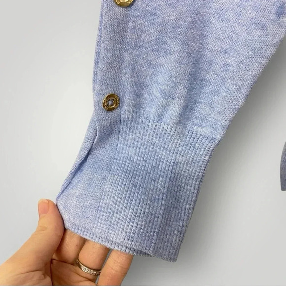 Lilly Pulitzer lightweight Sweater Button Blue Sz L - Picture 6 of 9